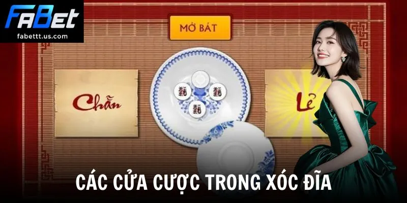 Các cửa cược trong xóc đĩa